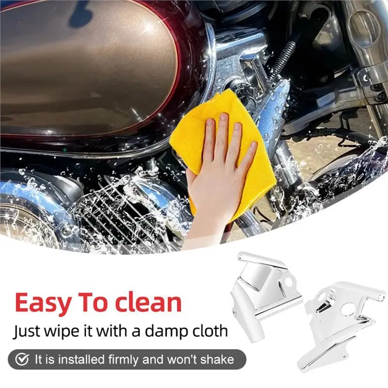 Motorcycle Accessories Front Frame Side Cowl Chrome Neck Cover For Vstar Xvs1100 1100 1999-2009
