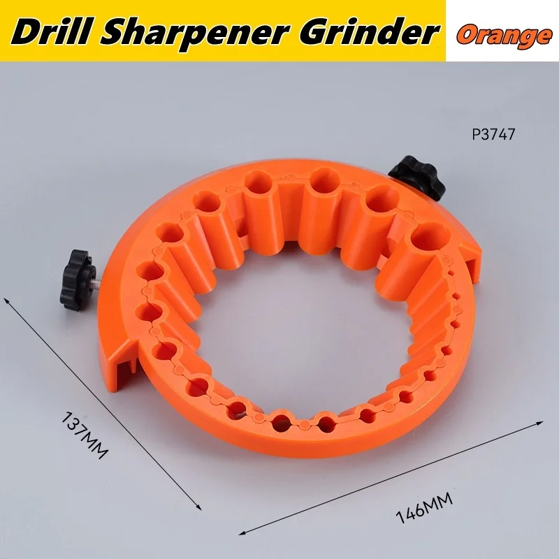 2–13mm Drill Bit Sharpener Attachment for Angle Grinders – Manual HSS & Masonry Bit Grinding Tool, Universal Adapter for DIY Sha