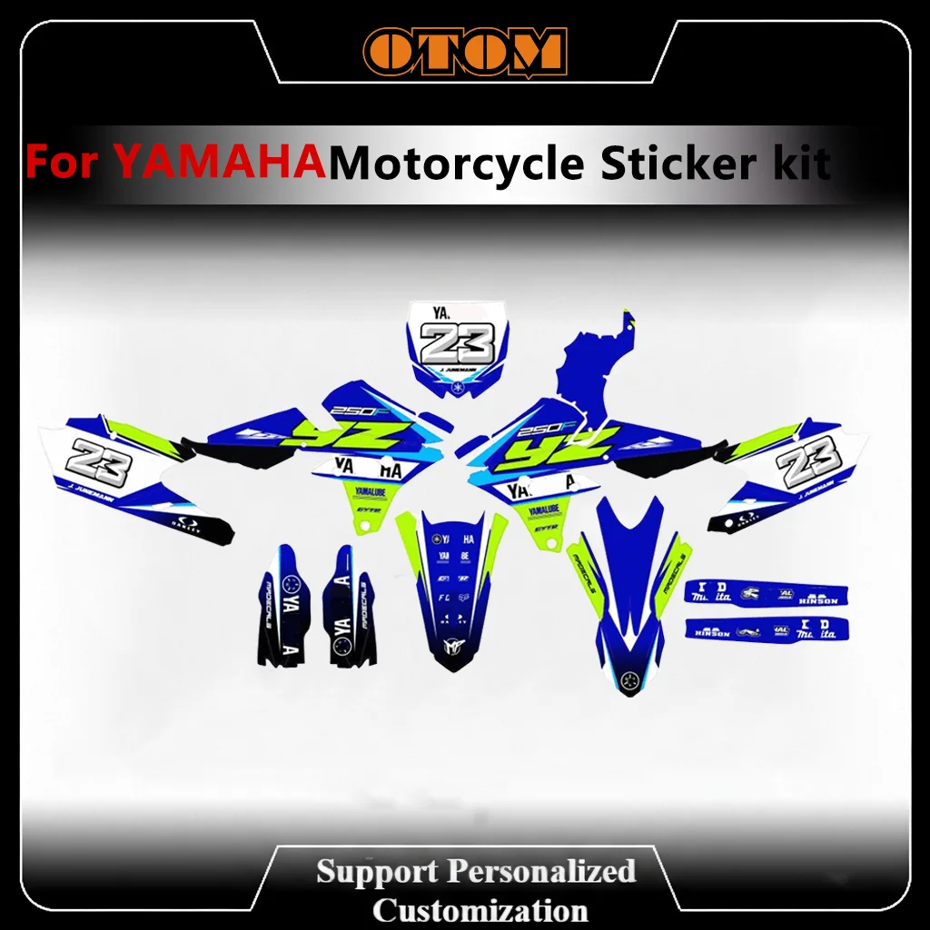 OTOM Customize Motocross Graphics Decals 2014-2018 YZF250 YZF450  2014-2017 Holographic Glossy Full Sticker Kit