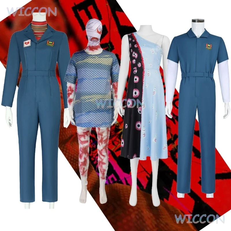 

Game Mouth-washing Anya Cosplay Costume Captain Jimmy Cosplay Nurse Zombie Curly Cos Women Men Halloween Uniform Costume