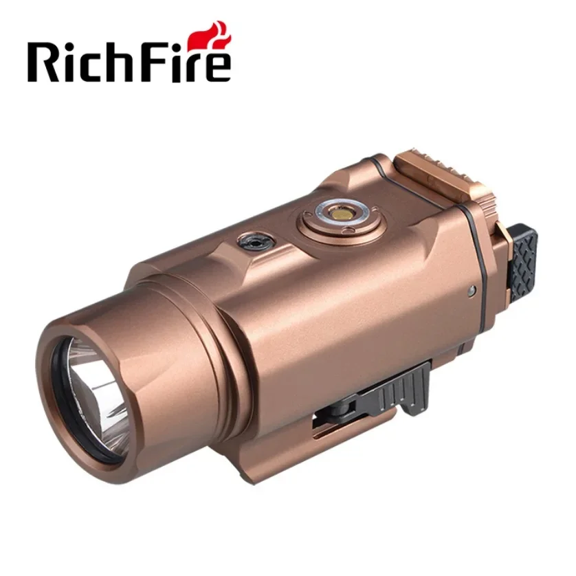 New Richfire Tactical LED Flashlight 1500Lumens Green Laser Pistols with Magnetic Charging for Taurus 20mm Rail Mounted