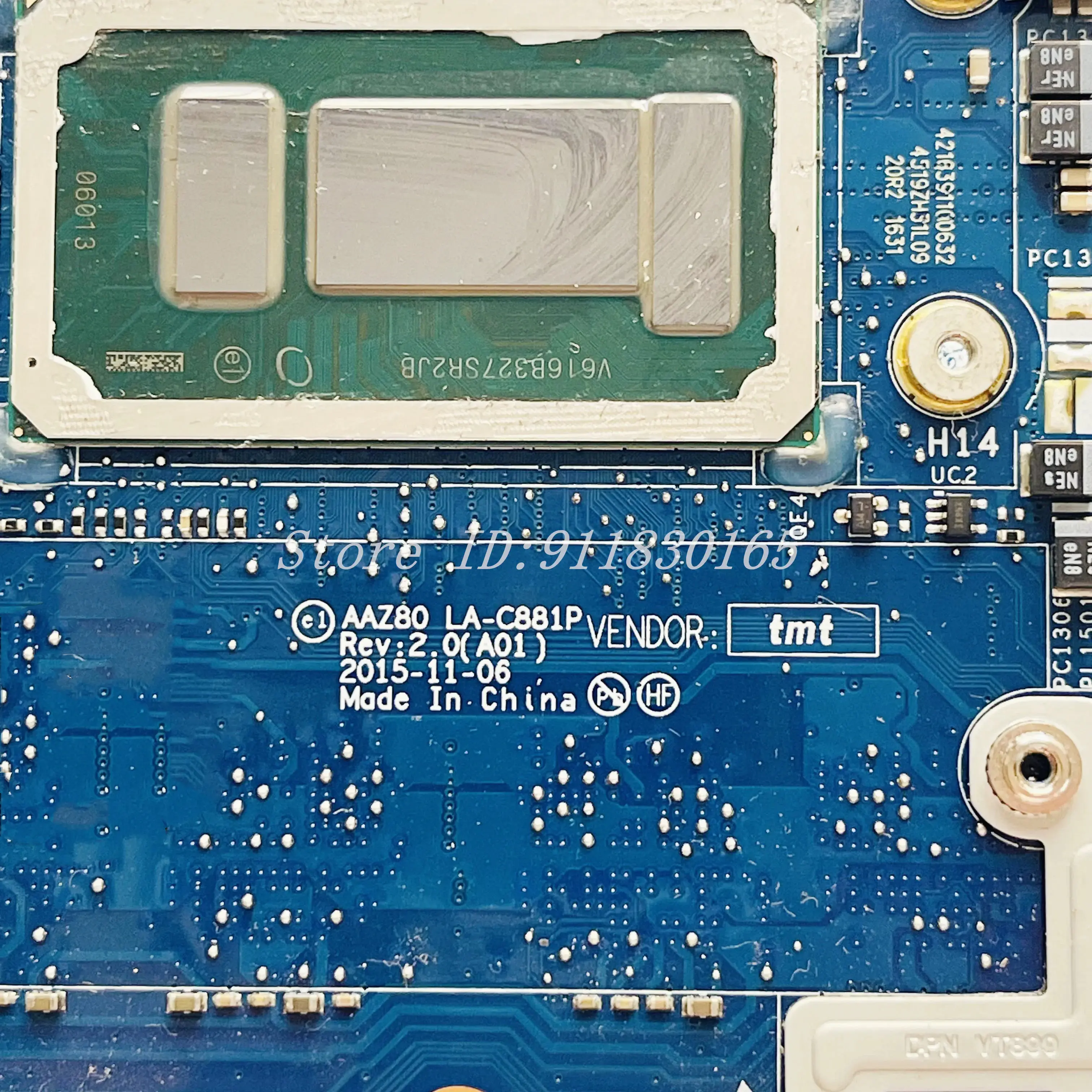 AAZ80 LA-C881P For Dell XPS 13 9350 Series Laptop Motherboard With