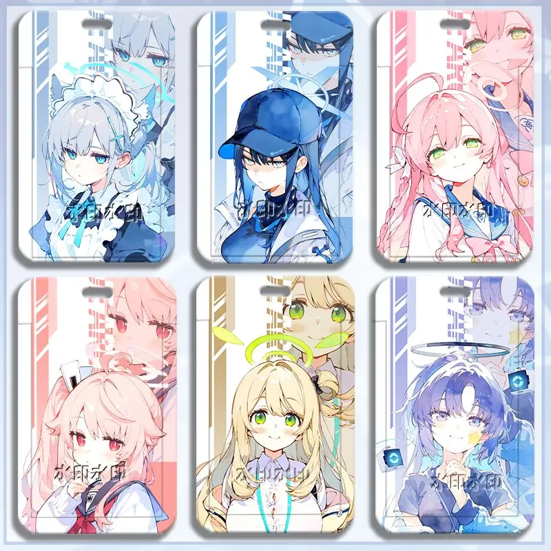 Blue Archive Hayase Yūka Takanashi Hoshino Cosplay Anime Lanyard Student Meal Card Access Card Protective Sleeve Pendant Gift