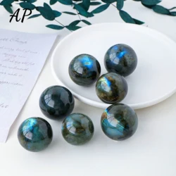 1pc Natural High Quality Blue Labradorite sphere Stone Healing Energy Gem Bluelight  Moonstone ball Crystal Decor Gifts