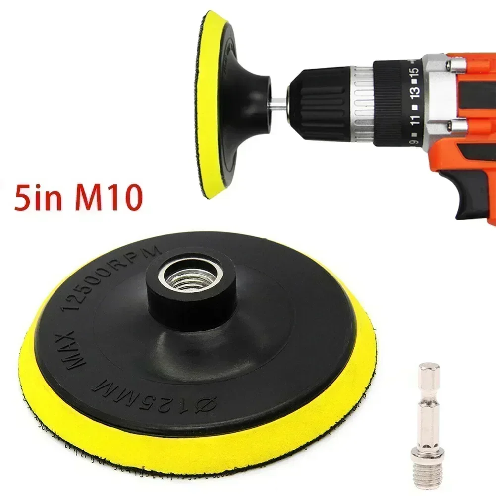 

1pc 5 Inch 125mm Rotary Backup Sanding Pad Sanding Disc Hook And Loop Buffing Pad Rotary Backing Pad With M10 Drill Adapter