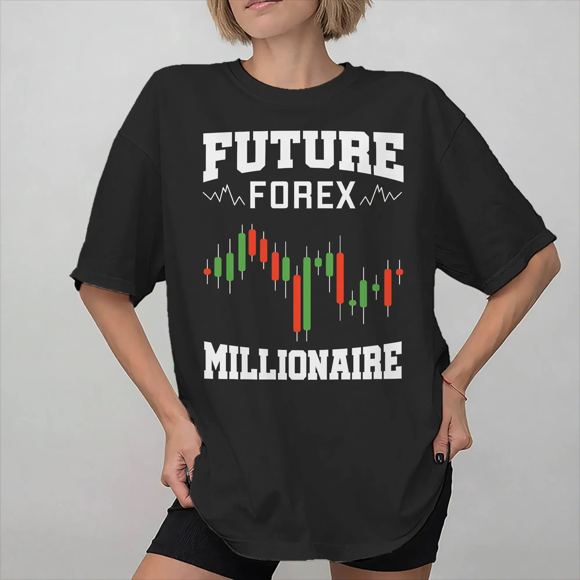 Future Forex Millionaire Chart Tee Shirt for Men Women Printed T Shirts  Cotton Clothing