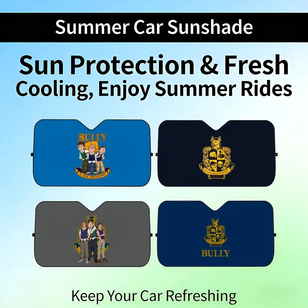 

BBully GAME Anime Sun Visor Retractable Car Windshield Sun Shade UV