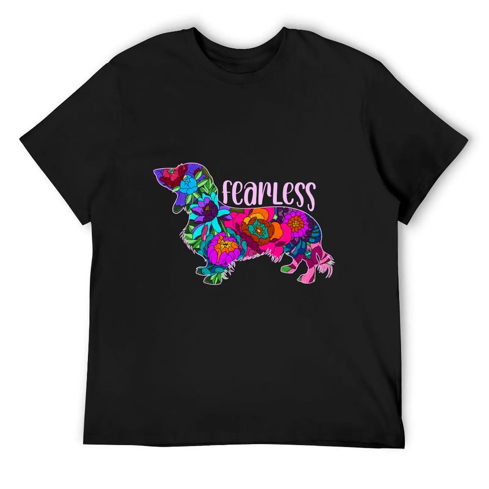 

Fearless Dachshund T-Shirt Short sleeve tee Funny t-shirts anime t shirts workout shirts for men