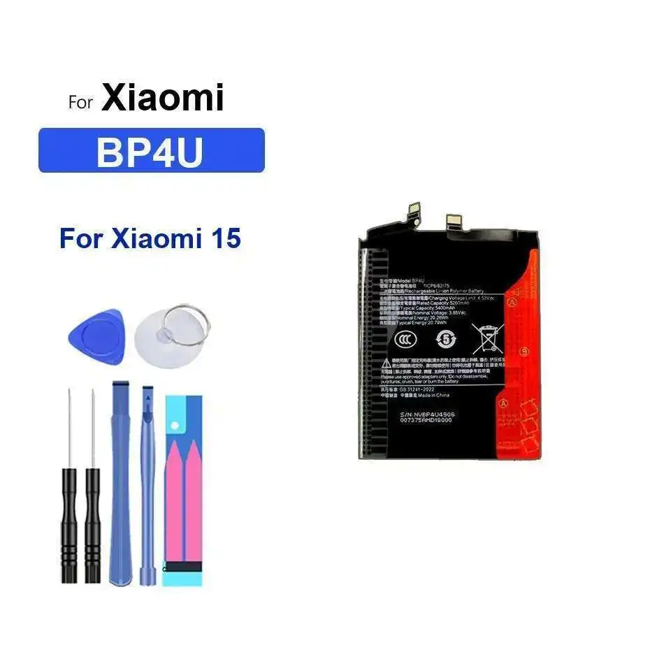 

Mobile Phone Battery Stable Fast Charging 5400Mah BP4U For Xiaomi 15