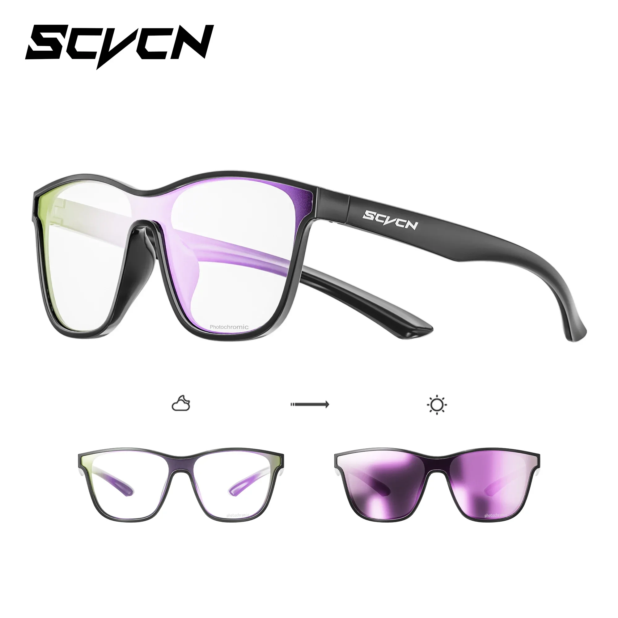 Scvcn Neue Polarisierte Outdoor-Fahrradbrille UV400 Radfahrbrille für Damen und Herren MTB Sportbrille Angeln Laufen Fahrrad-Schutzbrille