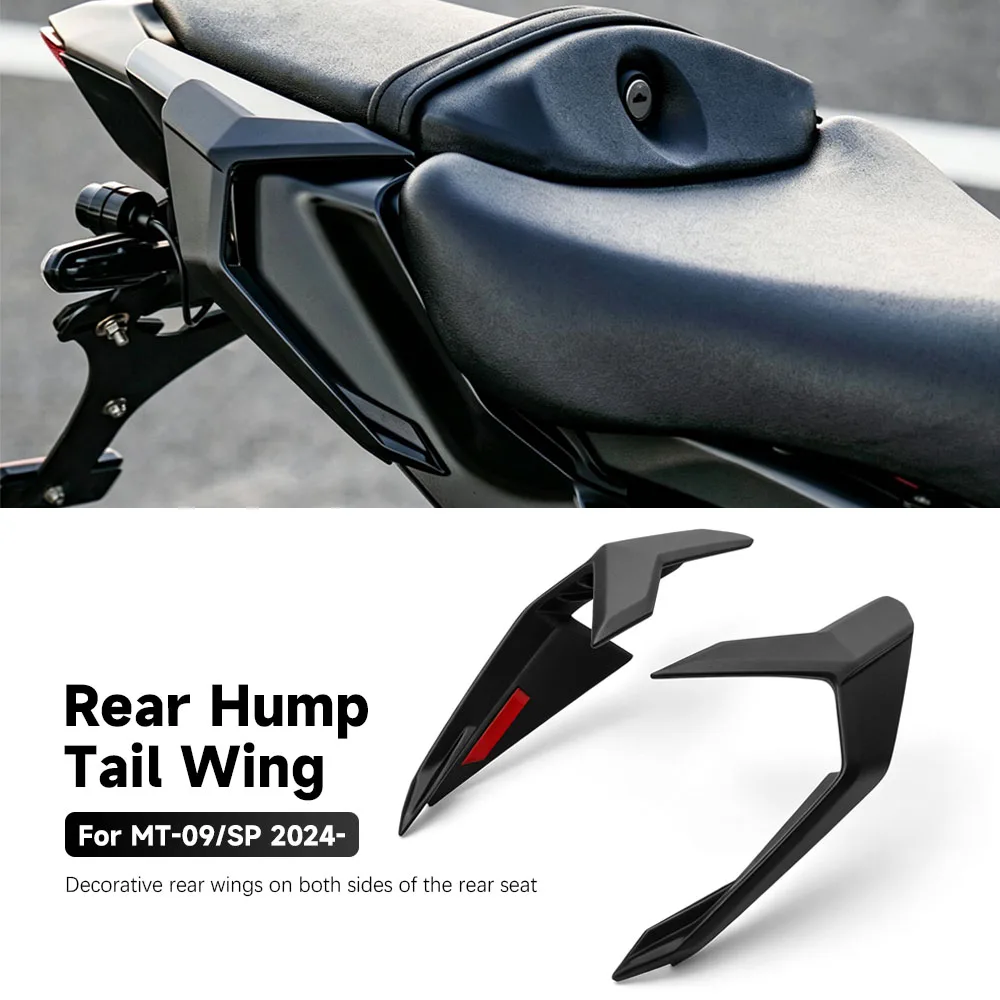 Image of Für Yamaha MT09 MT-09 MT09 SP 2024 2025 2026 Motorräder Beifahrer-Rücksitz Seitenflügel Höcker Spoiler Flügel Finnen-Verkleidung