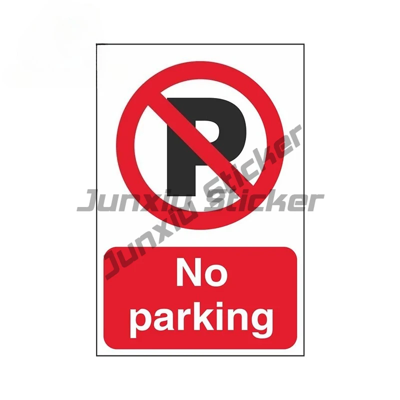 For No Parking Car Body Stickers Waterproof Refrigerator Decal Bumper Car Accessoires Camper RV Decals