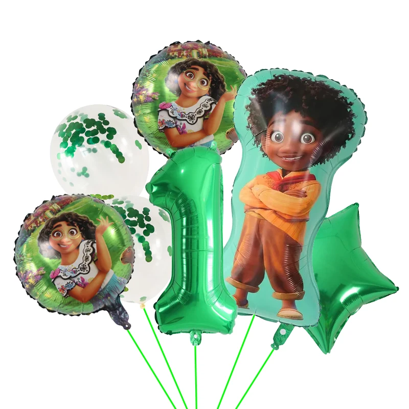 1 Set Disney Encanto Balloons Mirabel Isabella Luisa Dolores Antonio Balloons Kids Birthday Party Decor Baby shower Party Globos