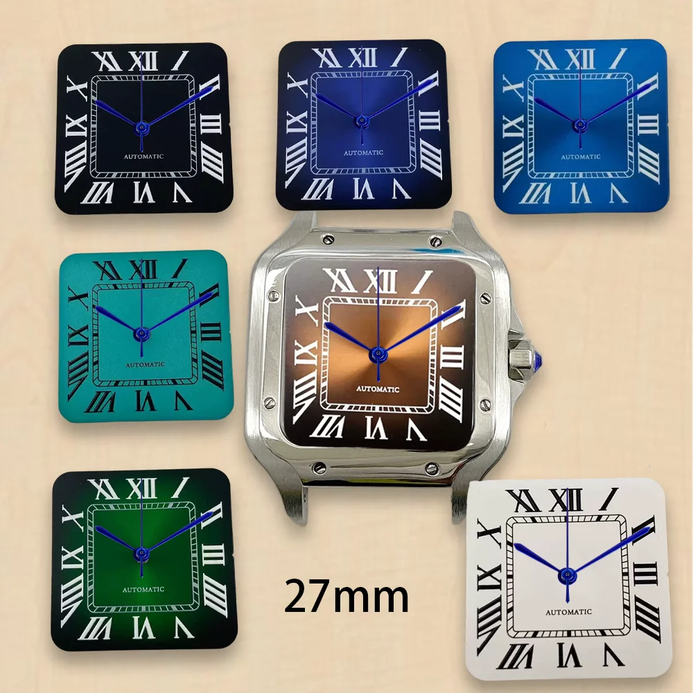 Square Dial Rome Dial No Luminous 27mm S Dial Fit NH35/NH36 Japan Movement 27MM nh35 Watch Modification Accessories