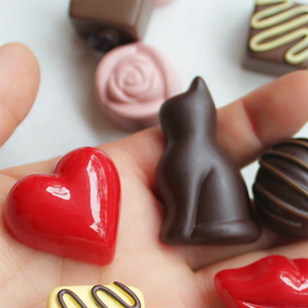 

10 Pcs Shaped Resin Fridge Heart-Shaped Stickers Stickers for Refrigerator Kitchen Decor
