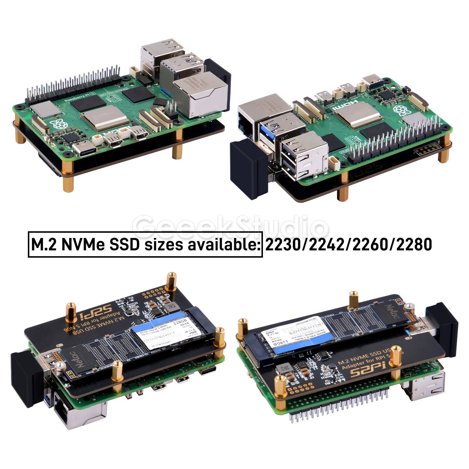 Adaptador USB M.2 NVMe para Raspberry Pi 5 – SSD Compatible - imagen 4