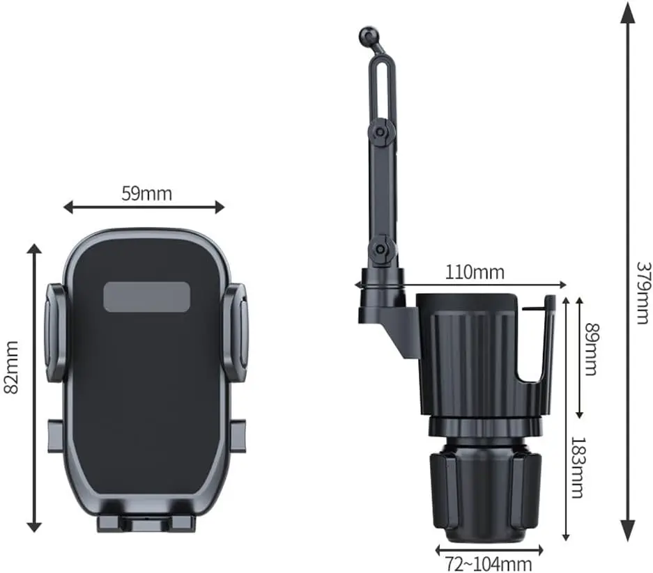 Держатель для чашки, крепление для телефона для автомобиля, 2 в 1, автомобильное крепление для сотового P, вращение на 360 градусов, держатель для чашки, расширитель