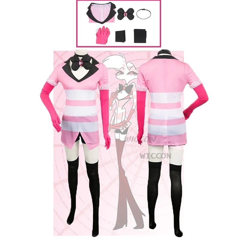 Costume Hazzbin Cosplay Hotel Dust Angel Costume Cosplay uniforme donna ragazze festa di compleanno Hasbin Dress Halloween Carnival Suit