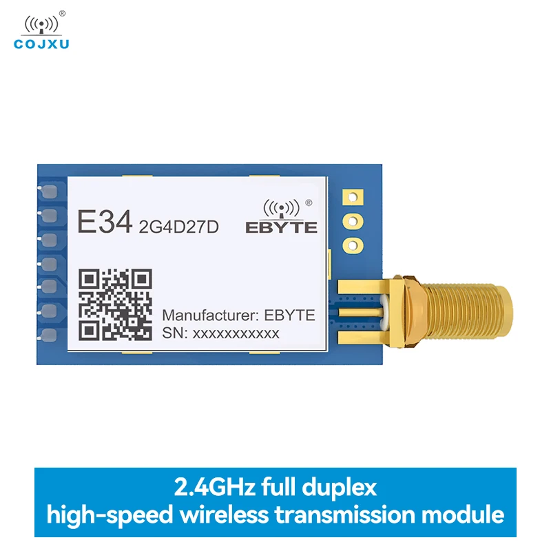 

E34-2G4D27D nRF24L01+ Радиочастотный модуль UART Полнодуплексный 2,4 ГГц 27 дБм Беспроводной приемопередатчик дальнего действия 5 км Приемник SMA-K Антенна DIP