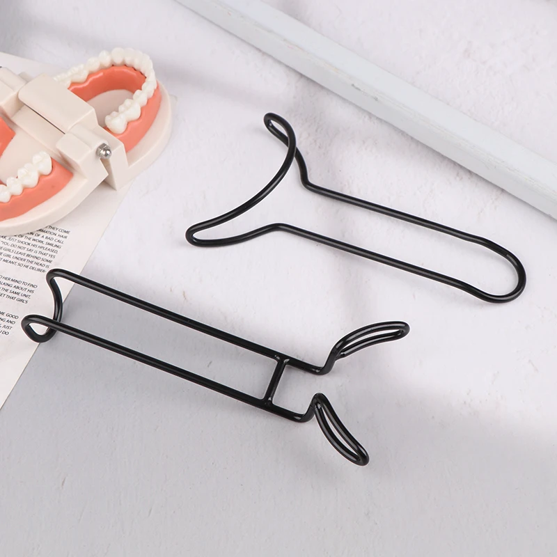 Tandheelkundige T-vorm Retractor Zwarte Mond Tanden Retractor Roestvrij Staal Dubbele Uiteinden Orthodontisch Materiaal Chirurgische Instrumenten