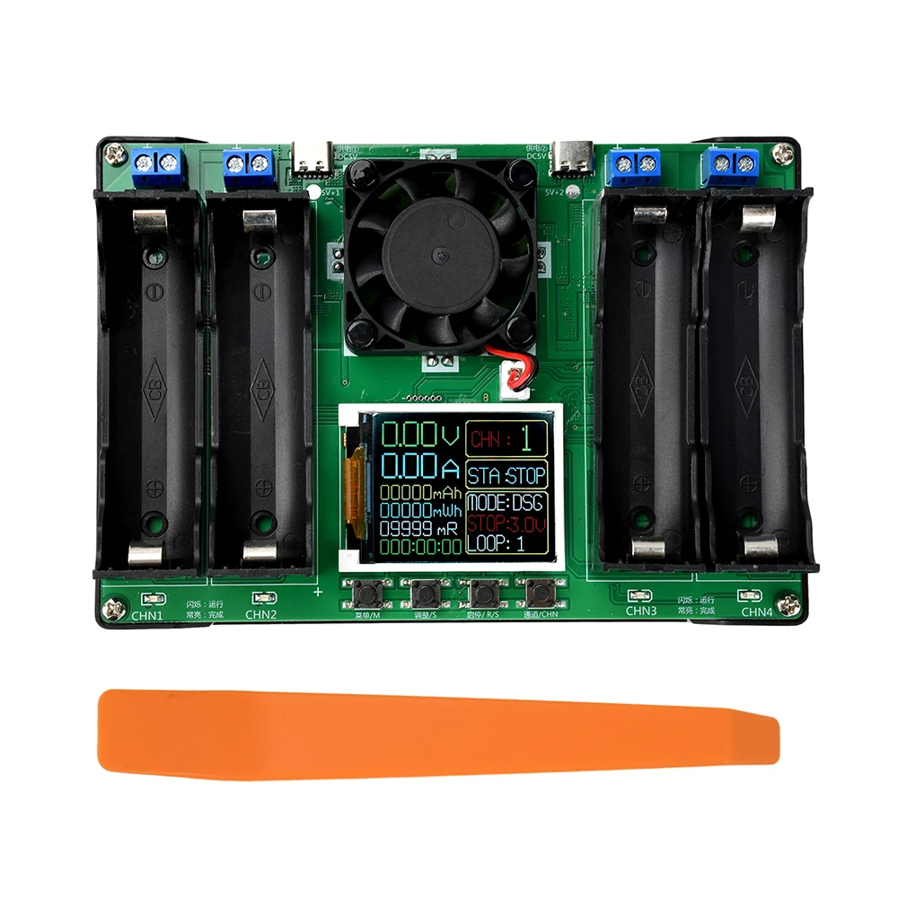 Type-C 4Channel Battery Capacity Tester LCD Display MAh Lithium Digital Battery Detection Module For Battery Testing 18650/21700