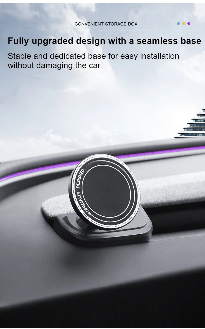 Handyhalterung für Tesla Model 3 Y Highland Juniper Stärkerer Magnetischer 360°-Halter ° Drehbarer Auto-Stützfußhalter Zubehör – Detail 14