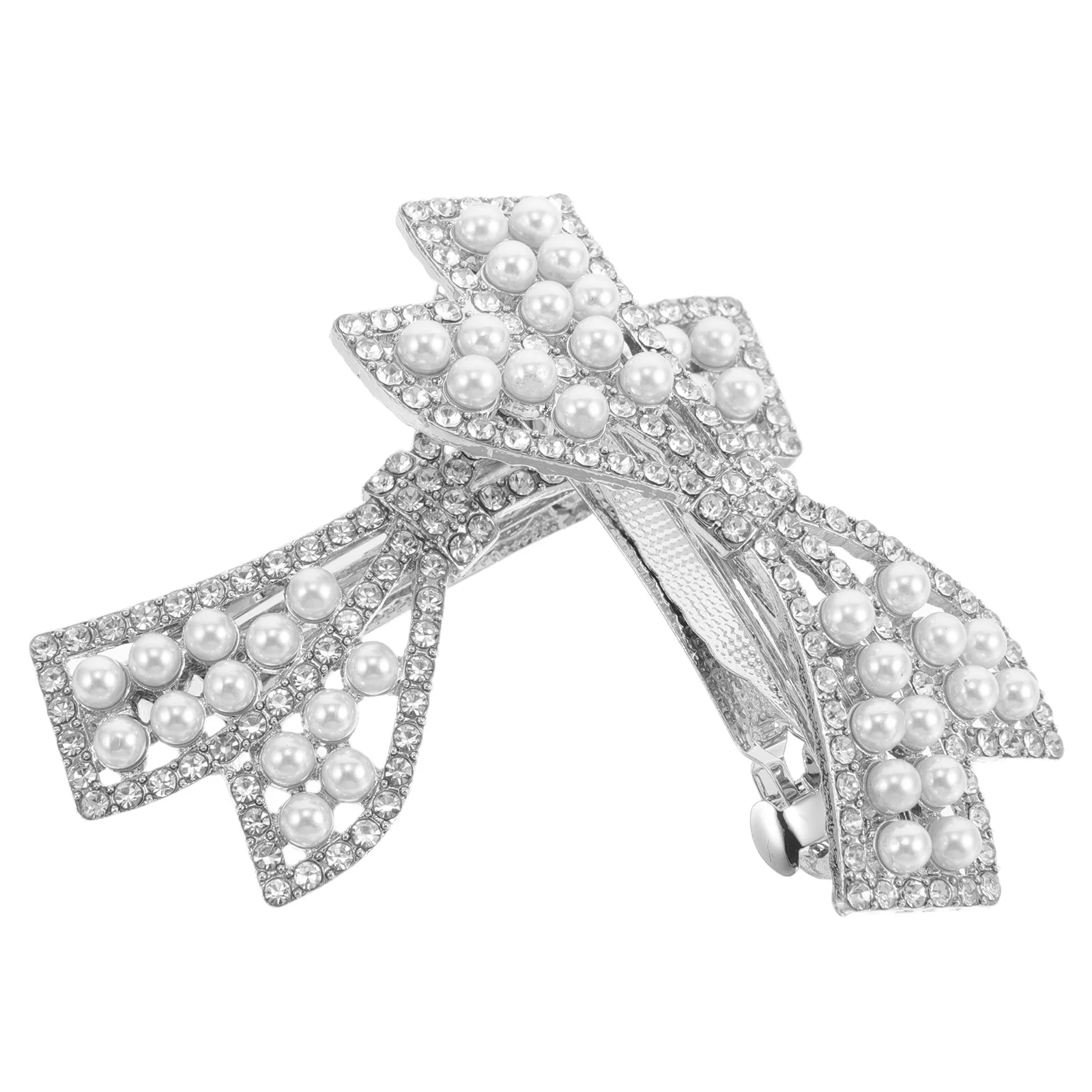 

2Pcs Stylish Rhinestone Hair Clips Unique Design Sparkly Crystal Barrettes Elegant Accessories for Women All Hairstyles Weddings