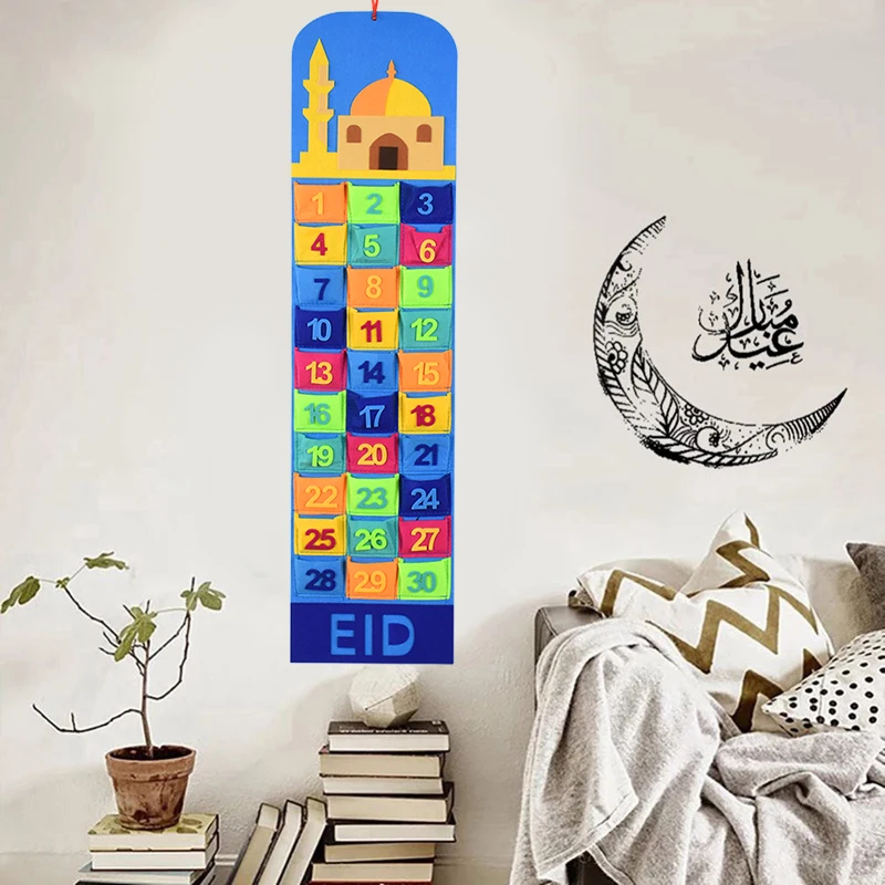 Ramadan Countdown Advent Calendar Eid Calendar Ramadan Mubarak Decorations For Kids Gift Home Wall Decor
