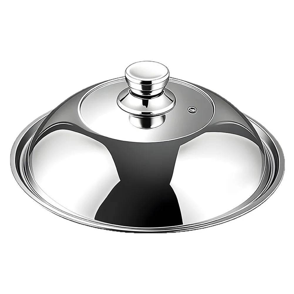 Stainless Steel Lid with High Arch Design and Central Glass Window to Maintain Temperature and Minimize Evaporation