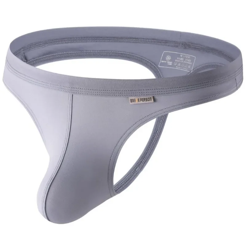 

Low Rise G-string Men Sexy Bikini Briefs Ice Ice Silk T-back Thongs Bulge Pouch Underwear Breathable Panties Cooling Knicker