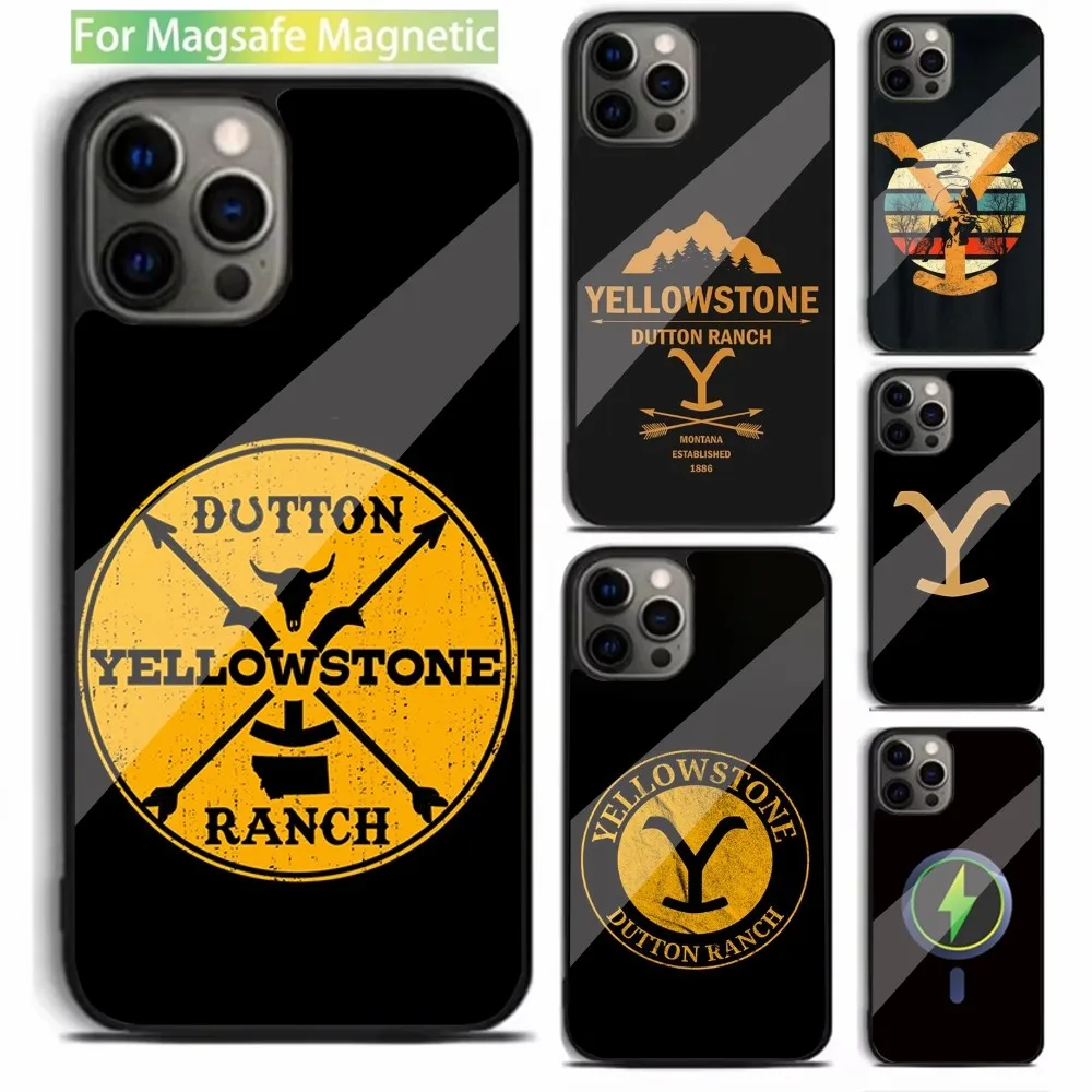 G-Yellowstone TV Series Phone Case For iPhone 16,15,14,13,12,11,Plus,Pro,Max,Mini Magsafe Magnetic Wireless Charging