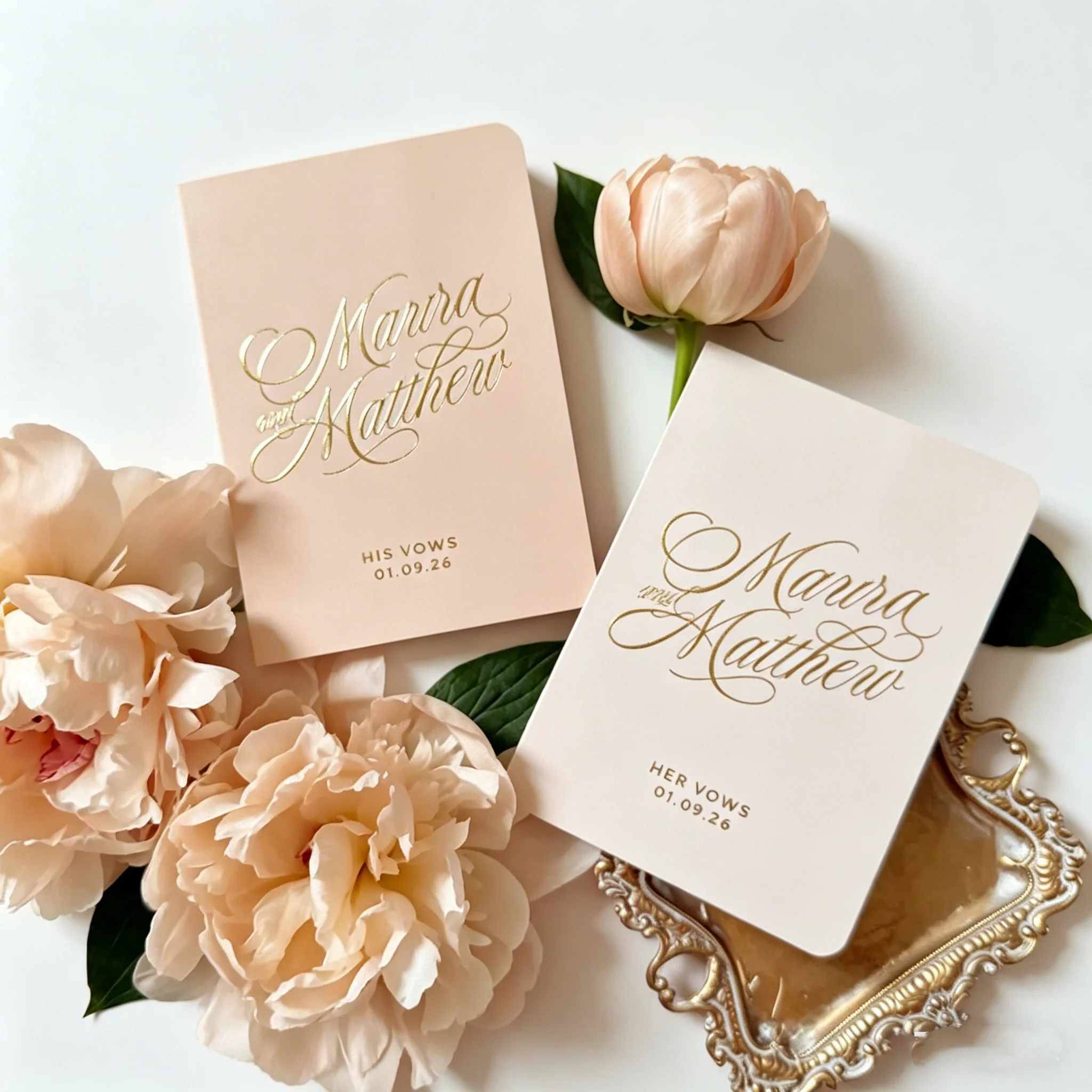 

Various Colors Available Wedding Vow Books, Romantic Ceremony Gift for Bride and Groom
