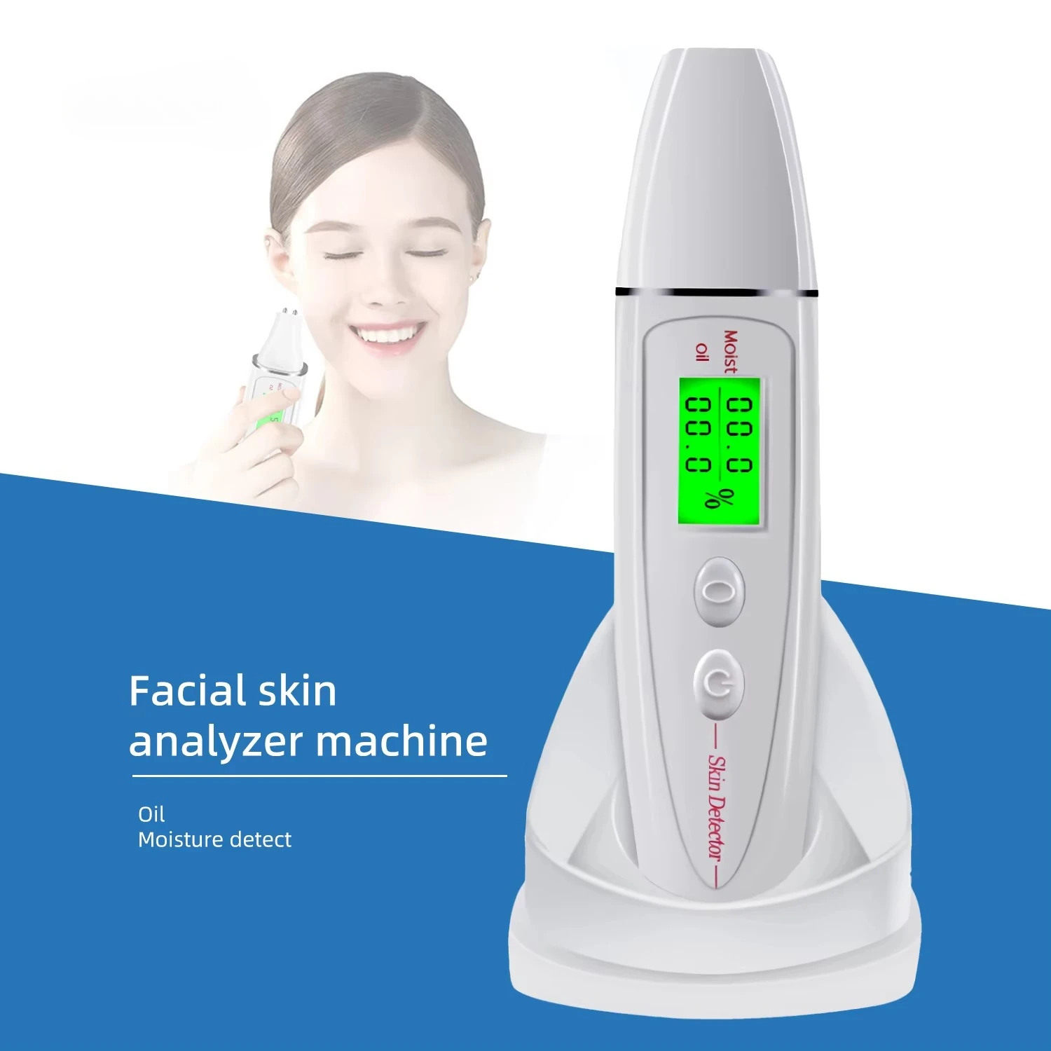 Personal Care Home Use Skin Analyzer Machine with LCD Display Skin Care Tester and Facial  for Face Care