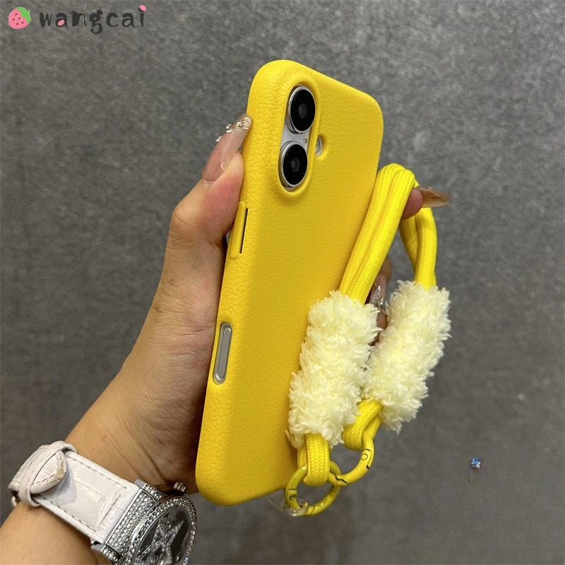 

Leather Phone Case For Realme 15 GT Neo 2T Narzo 50 30 9 SE 9i 8 8S 7 Q5i Q3 Pro Q3i Q2 X7 Max X2 XT V23i Cover With Plush Strap