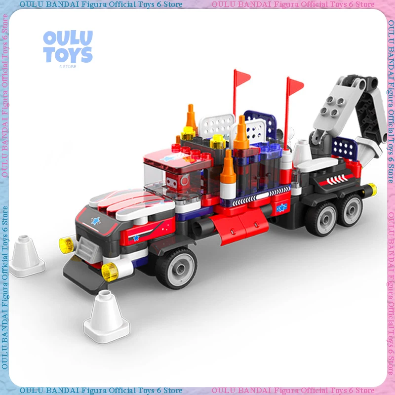 

Blokees Large Particle Building Blocks Truck Toys Insertion Heavy Duty Truck Assorted Assembly Educational Toys For Kids Fans