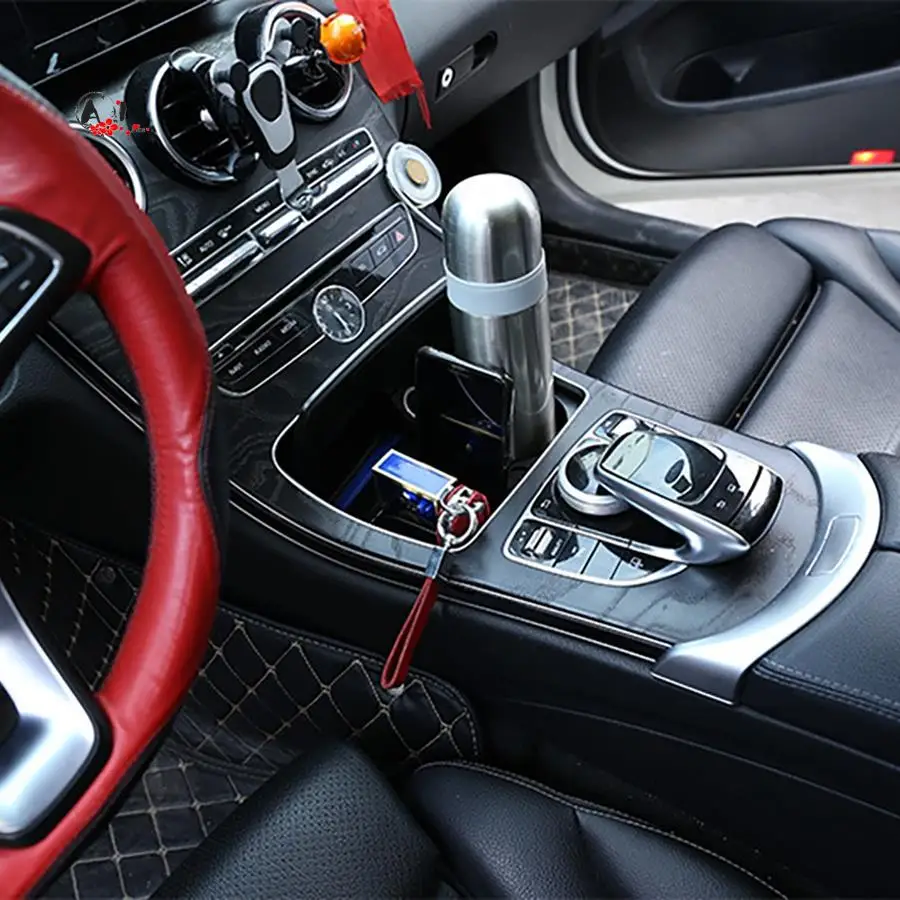 

A10E-Автомобильный держатель для стакана с центральным управлением, ящик для хранения телефона, держатель для телефона для Mercedes Benz C E GLC Class W205 X253 W213