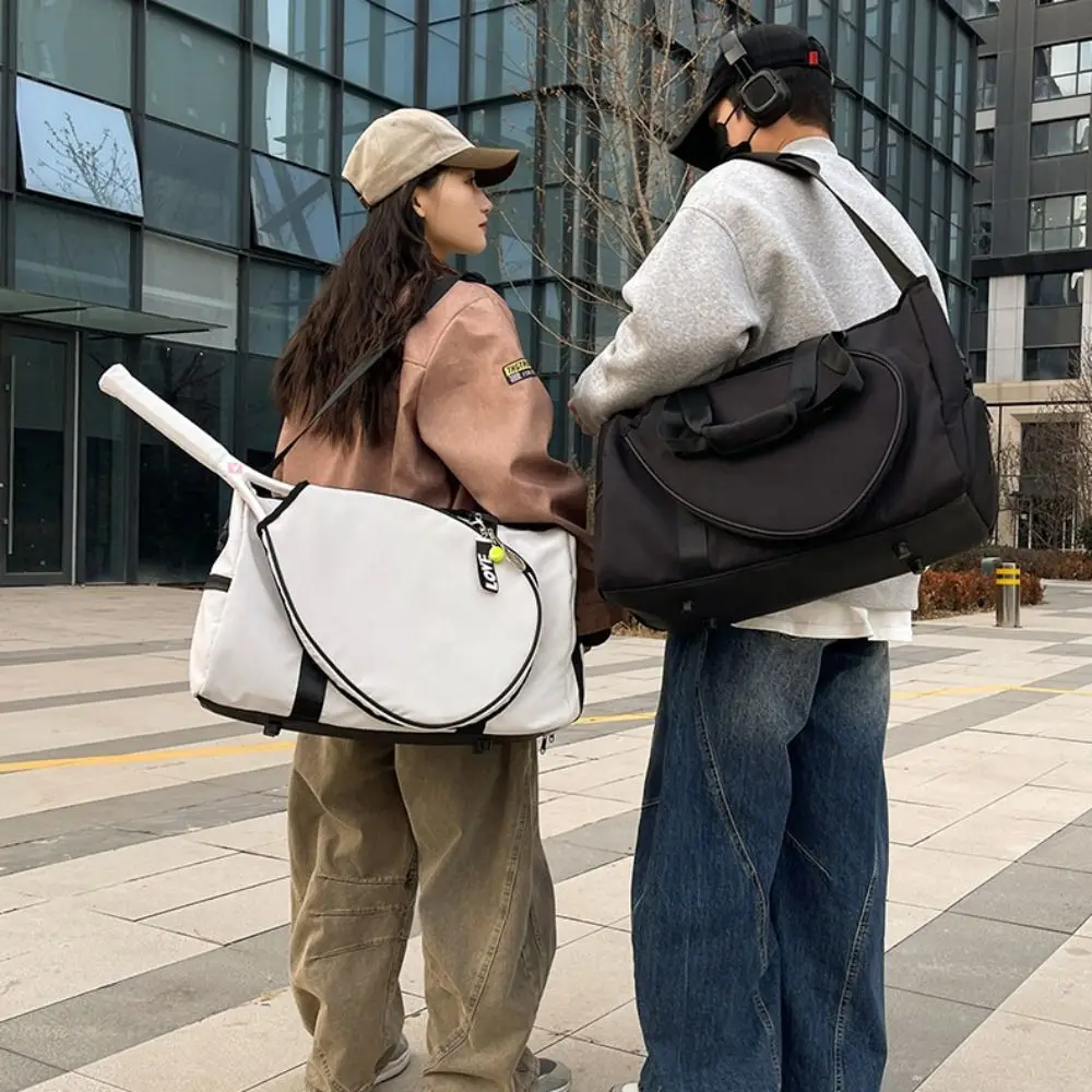 

Портативная вместительная теннисная сумка, многофункциональная прочная сумка для бадминтонных ракеток, водонепроницаемая сумка для фитнеса через плечо