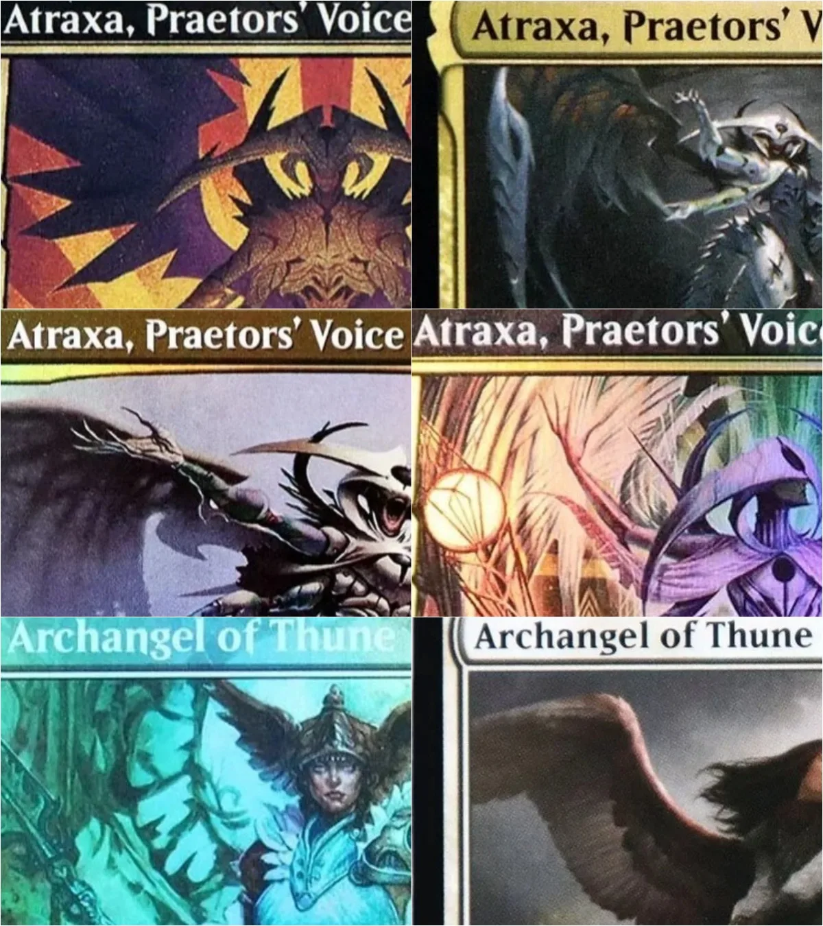 

“Atraxa, Praetors' Voice / Archangel of Thune” TCG Magical Proxy Black Top Quality Cards Gathering Board Game Trading Cards