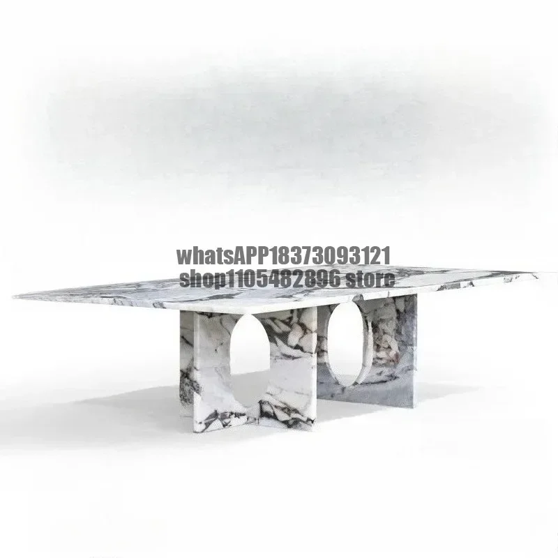 Wabi Sabi Bulgari blue natural marble rectangular coffee table living room coffee table can be customized
