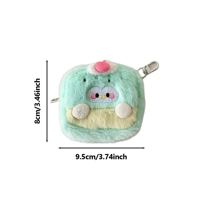 Ins Style Kawaii Animal Plush Coin Purse Mini Lipstick Storage Bag Cute Portable Airpods Storage Pouch Girls Favours