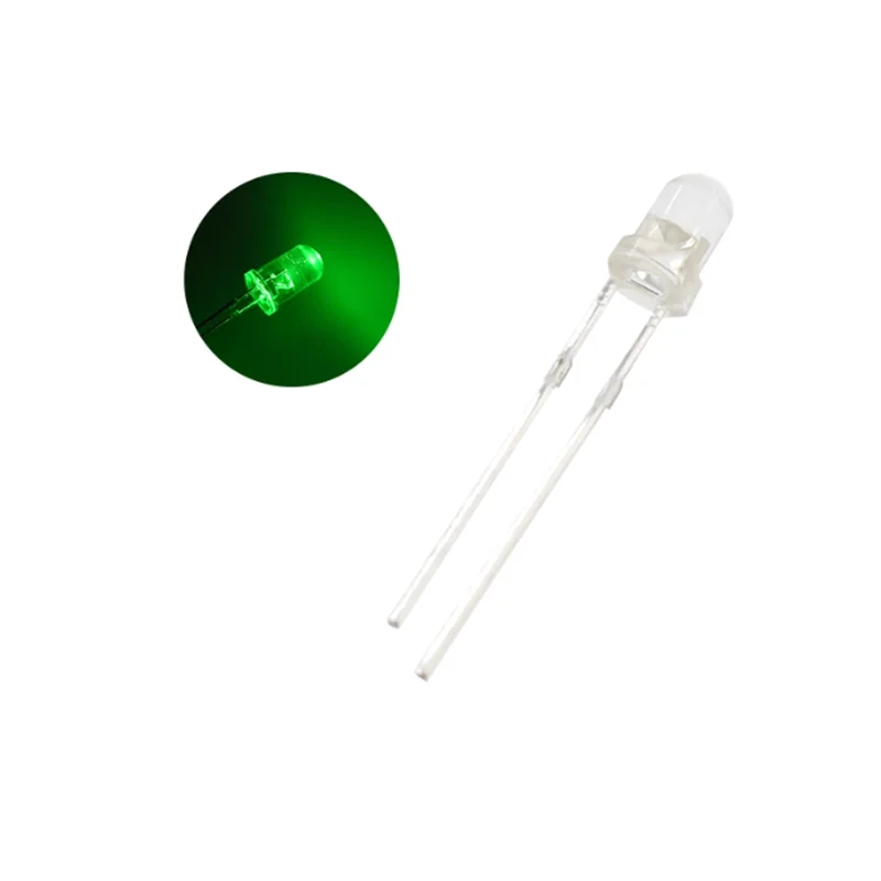 100Pcs Light Emitting Diode Led Round 3mm F3 Super Bright White Orange Red Yellow Blue Green