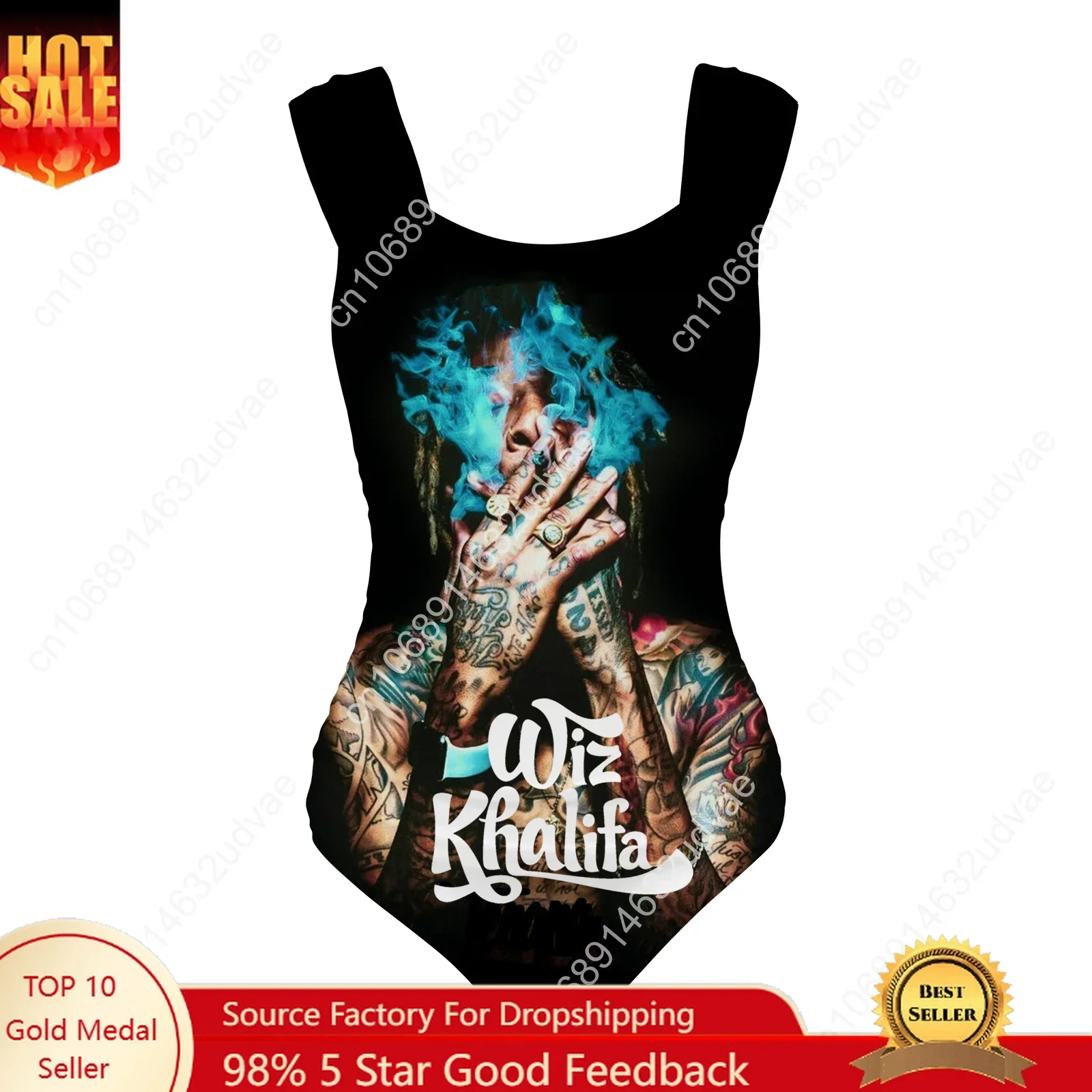 Wiz Khalifa  Swimsuit Wide Strap Women Bathing Suits Personalized Swimwear Pool Party Sexy Bikini Customize Beachwear