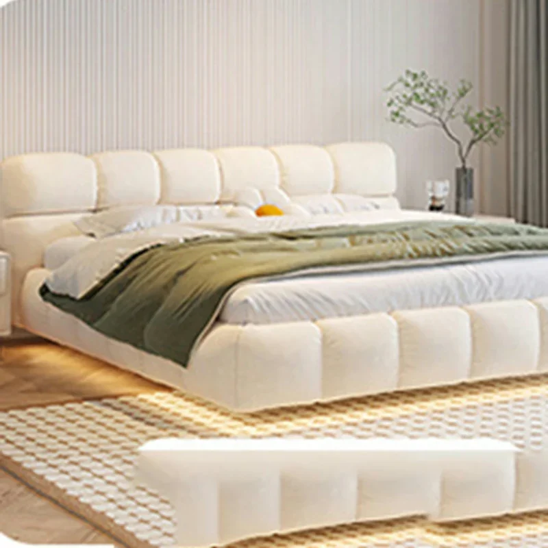 Modern Double Bed Aesthetic Bedrooms Unique Luxury Bed Luxury Bedside Table White Somieres Y Marcos De Cama Bedroom Furniture