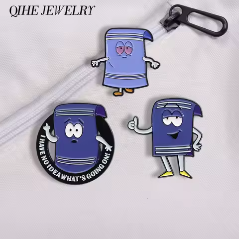Funny Comedy Anime Towel Toweliie Brooch Enamel Pins I Have No Idea What's Going On Brooches Backpack Lapel Badge Jewelry Gift
