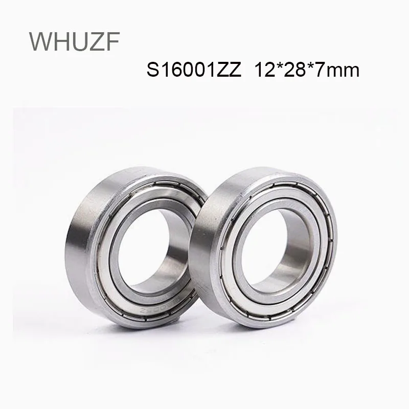 

S16001ZZ Deep Groove Bearing 12x28x7 mm 10PCS Double Sealed Stainless Steel S16001Z Ball Bearings S16001Z 16001ZZ 7000101