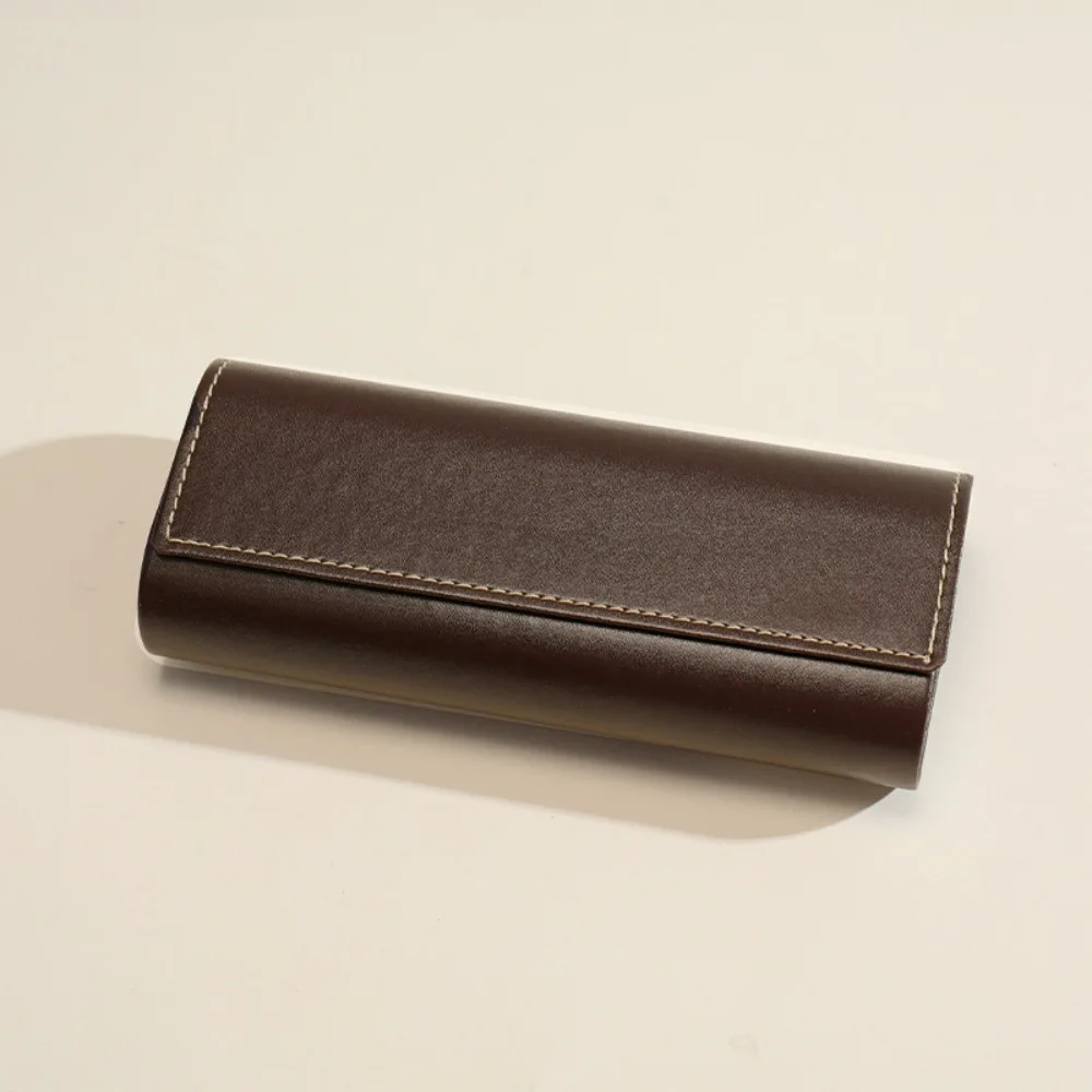 Leather Pu Glasses Case Large Capacity Dust-proof Glasses Bag Anti-lost Eyewear Protector Case Eyewears Storage Box Daily