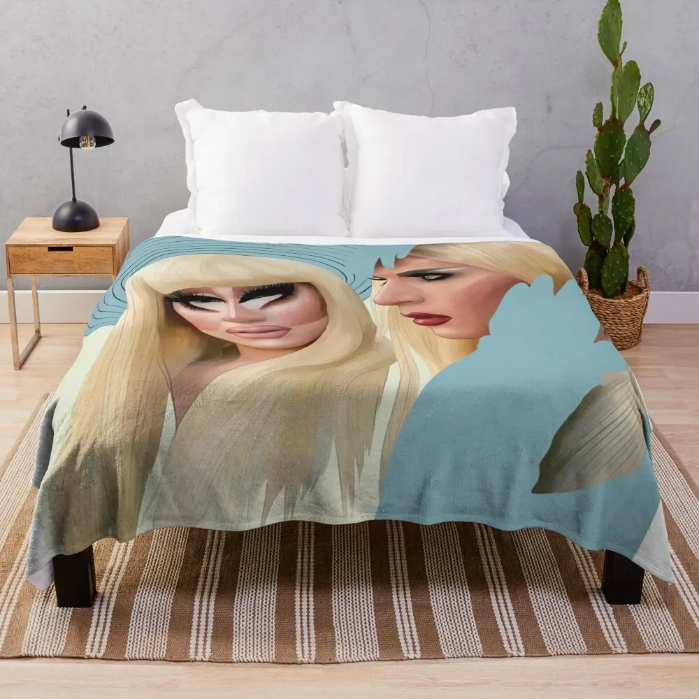 

Trixie & Katya Throw Blanket Soft Fluffy Shaggy blankets ands Luxury St Blankets