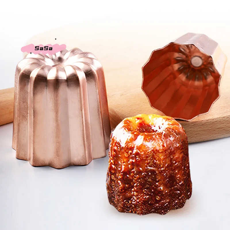 

1Pc Aluminum Alloy Canele Baking Molds Non-Stick Single Cavity Muffin Cup Heat Safe Cupcake Pans for French Desserts