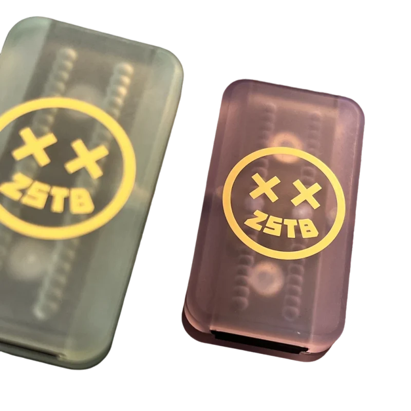 Smiley Peach Piece 2.0 Mechanical Double Track  Card Pushing Dense Track Ratchet Segment Card Pushing EDC Toy