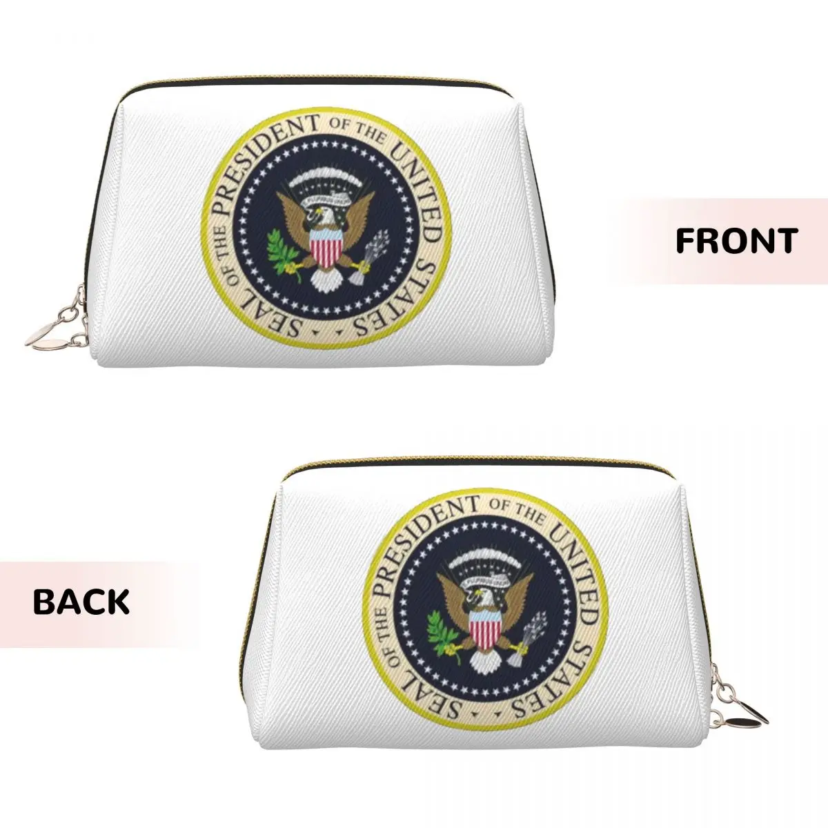 Seal Of The President Of The United States Women Cosmetic Bags Travel Makeup Organizer Pouch Toiletry Storage Dopp Kit Box